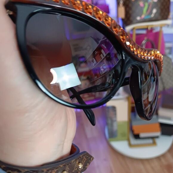 Prada Swarovski Crystal Ombré Cat Eye Brown Sunglasses main image 8